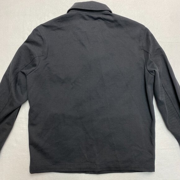 Zara Shacket Men's M Gray Long Sleeve Thick Retro Button Up Shirt Jacket - Picture 9 of 12